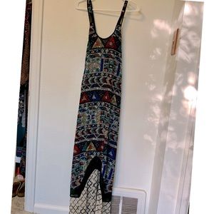 Anthro Mosaic Maxi Dress